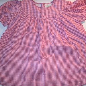 Lolly Wolly Doodle Girls Top Pink Gingham Short Sleeves Flowy 8 New
